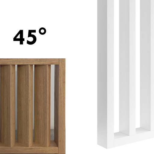 [WA45-BI-1790] Frangisole  -  kit pareti finitura  - 45° -   Bianco  -  L  1790 x H 2750