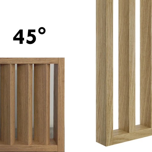 [WA45-RE-590] Frangisole  -  kit pareti finitura  - 45° -   Rovere Europa  -  L  590 x H 2750