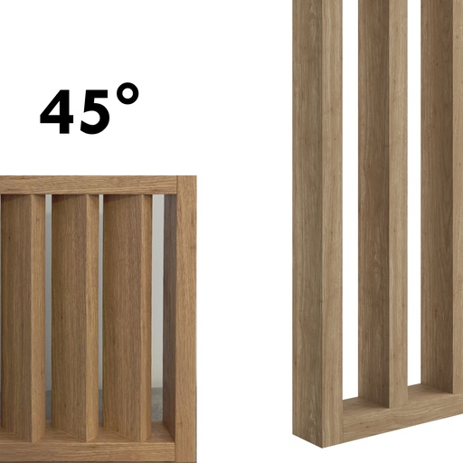 [WA45-RN-1310] Frangisole  -  kit pareti finitura  - 45° -   Rovere Naturale  -  L  1310 x H 2750